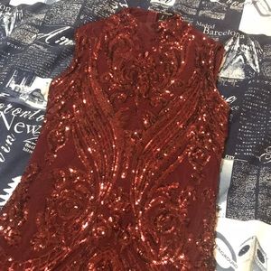 ReVamped merlot sequin NYE party dress